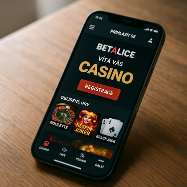 BetAlice - Mobilní verze - Responzivní rozhraní